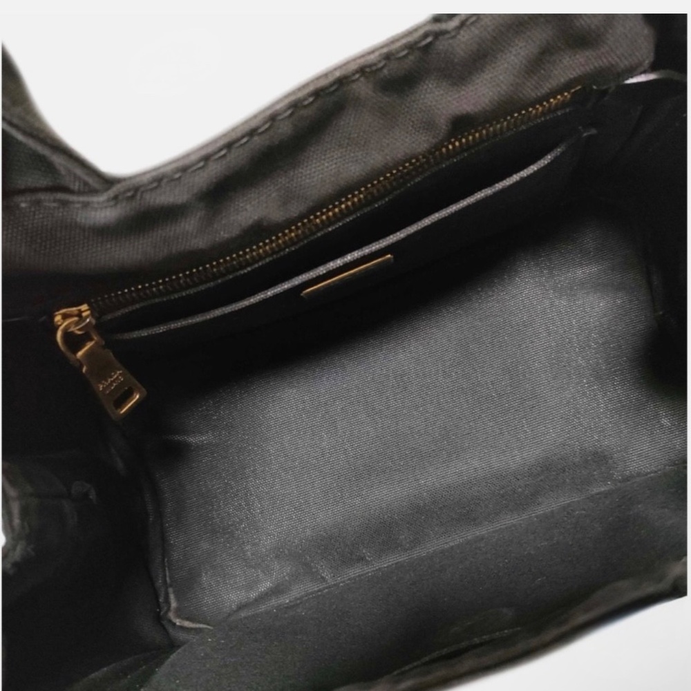 PRADA Canapa Tote Black Canvas includes strap and authentication card - Picture 5 of 5